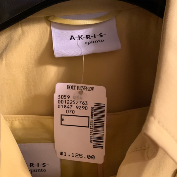 Brand new never worn Akris yellow dress and jacket suit size 6 - Picture 4 of 7